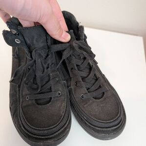 Billy Youth Size 4 Boys Black Zip Up Shoes Sneakers Pre-Owned adaptive
